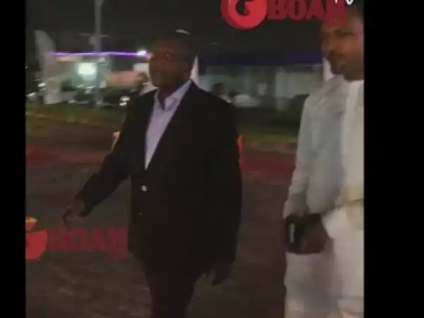 Video: See How Aliko Dangote Stormed Out Omotola Jalade